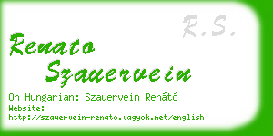 renato szauervein business card