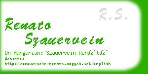 renato szauervein business card